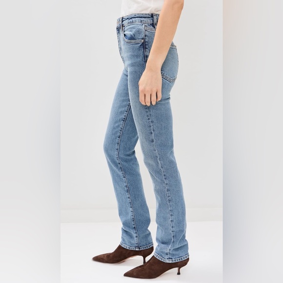 FRAME The Ruler High Rise Straight Leg Blue Denim Jeans sz 27 Minimalist - Picture 15 of 16